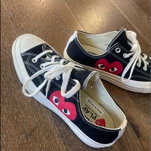 Comme Des Garçons Converse Sneakers - CDG|Black White Red|Size Mens 8 Women’s 10